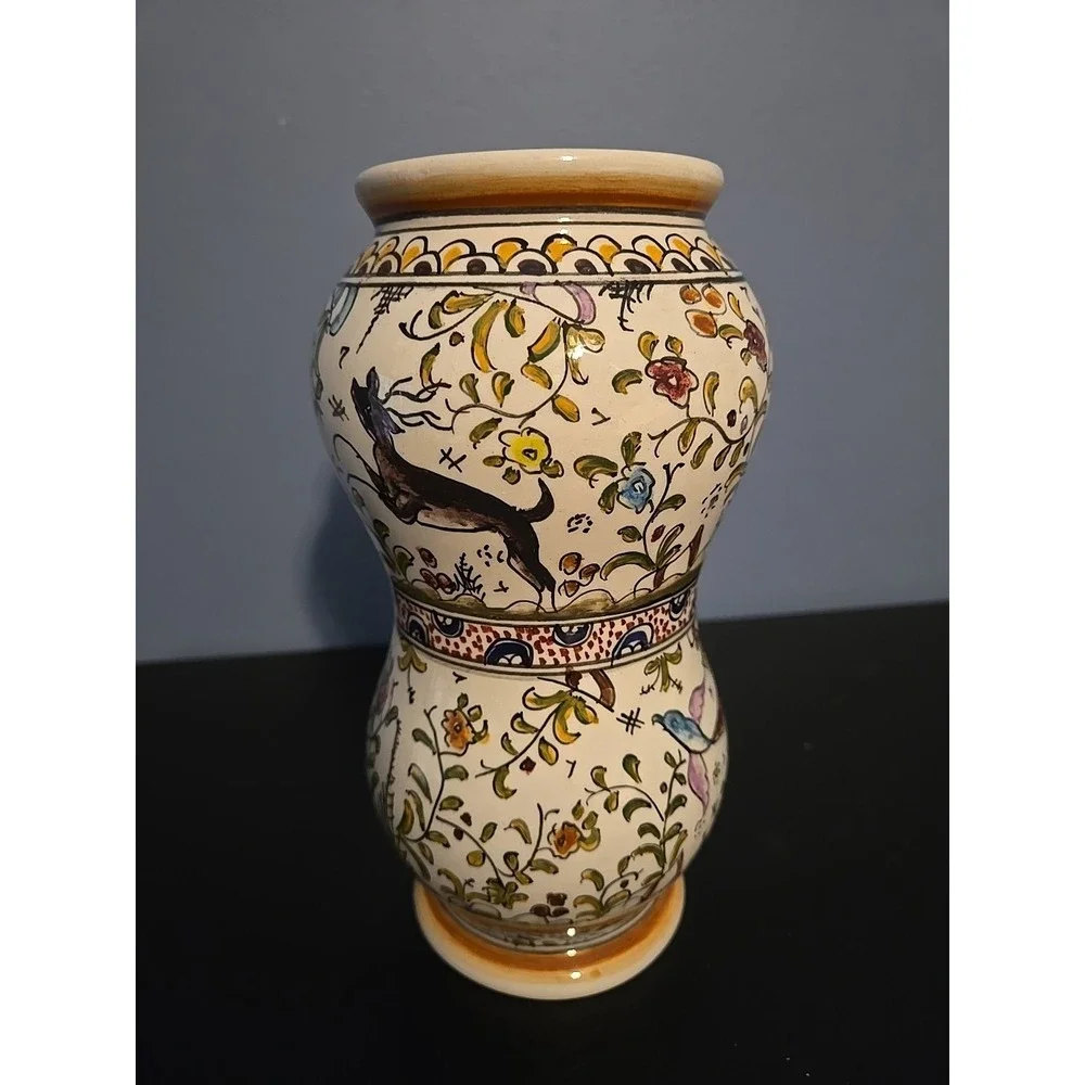 Vintage Ceramica Conimbriga Portugal Birds Flowers Rabit ‎ 8